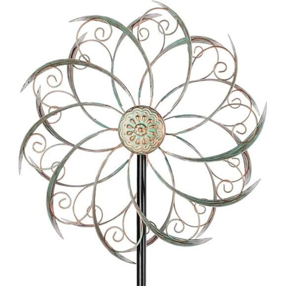 Wind Spinners Outdoor Wind Spinner Metal 13” Dia Wind Spinners for Yard - Picture 14 of 16
